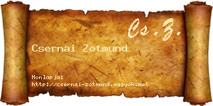 Csernai Zotmund névjegykártya